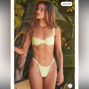 NWT Belle the Label Oracle Top and Bare Bottom in Lime